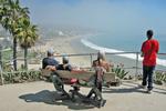 Park bench overlooking Main Beach