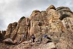 Rock climbing at Shelf Road