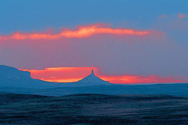 Chimney Rock at Sunset