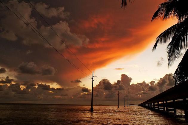 Seven Mile Bridge with Sunset