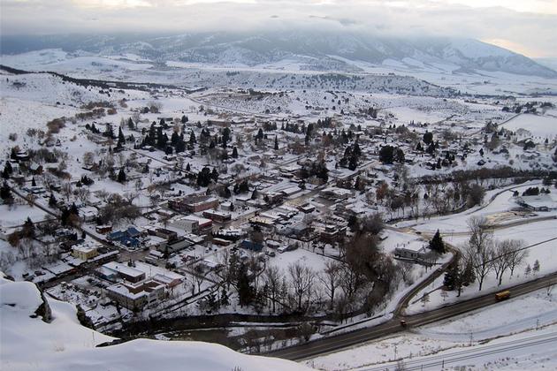 Lava Hot Springs in the winter