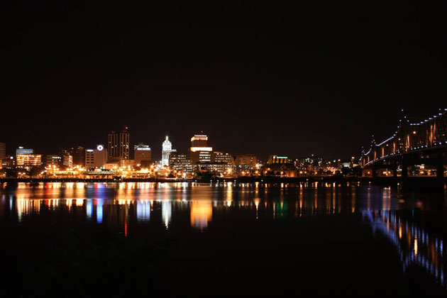 Peoria over the Illinois River