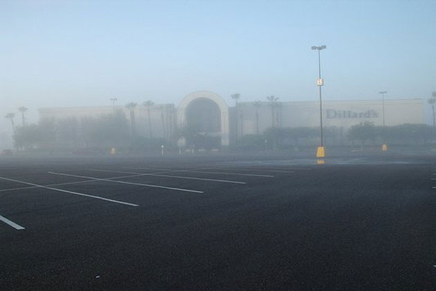 Mall del Norte, in the fog