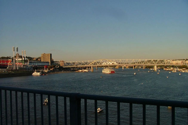 Ohio River during Tallstacks Festival