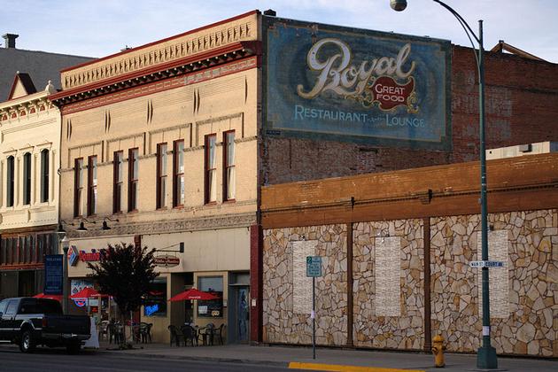 Old sign in Baker City