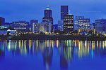 Portland downtown at night