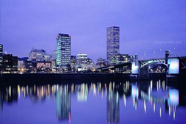 Portland at night