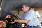Brice Cannon Tending Pork
