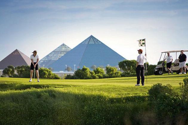 Golfing at Moody Gardens