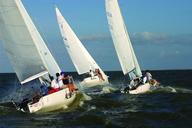 Sailing off the Houston Coast