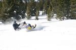 Snowmobiling in Dry Fork Canyon