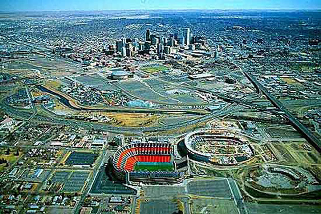 Aerial view of Denver