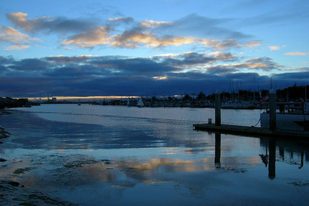 Sunset on Humboldt Bay