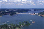 Aerial view of Lake Hamilton in Hot Springs