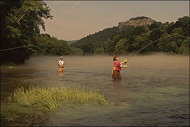 Fly fishing on the Little Red River