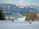 Looking down at Snowbasin