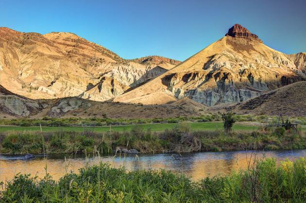 John Day River and Sheep Rock in the John Day Fossil Beds National Monument