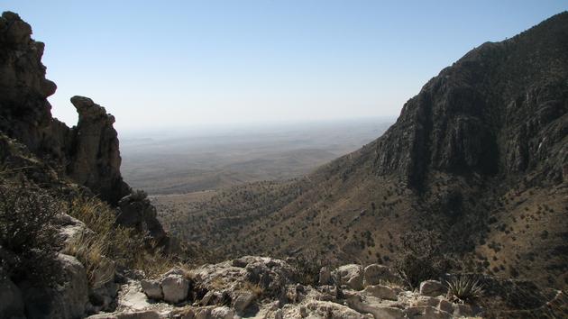 View east from Tejas Trail