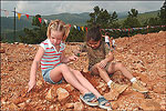 Crystal digging in Mount Ida