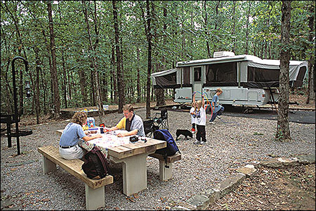 Camping at Mount Magazine State Park
