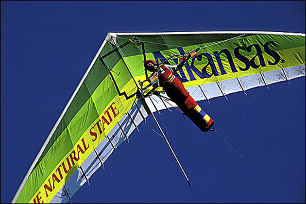 Hang gliding off Mount Nebo