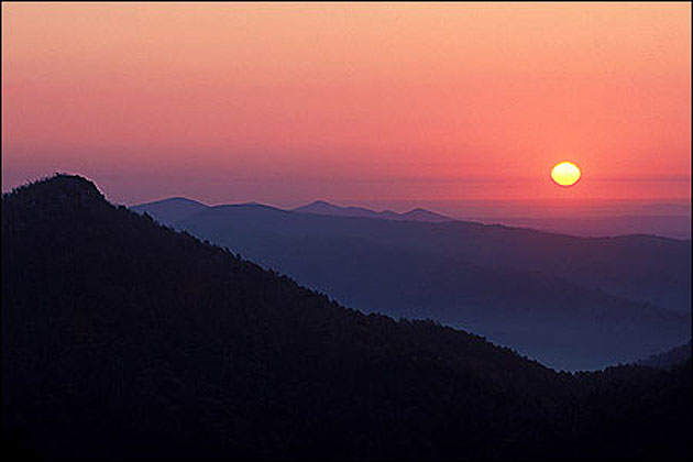 Ouachita Mountains sunset