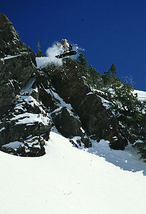 Snowboarding at Snowbird