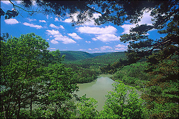 Shores Lake in the Ozark National Forest