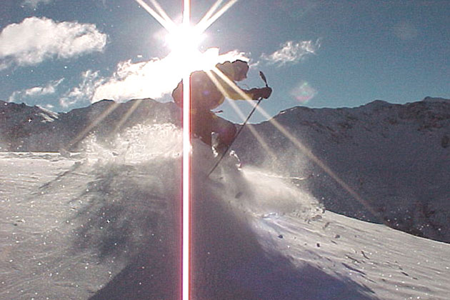 Skier in the Sun