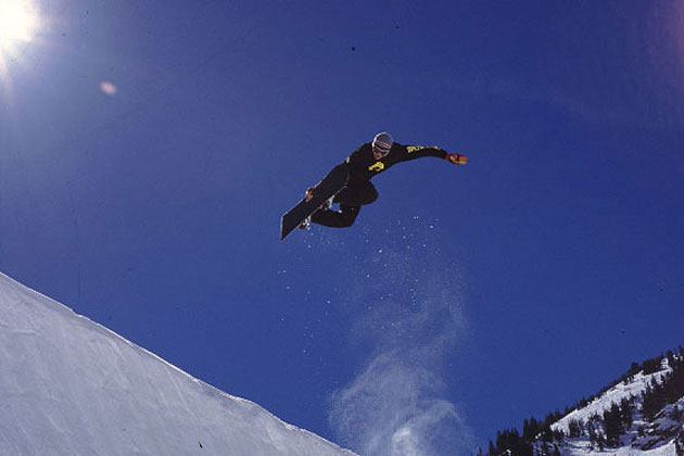 Snowboarding at Snowbird