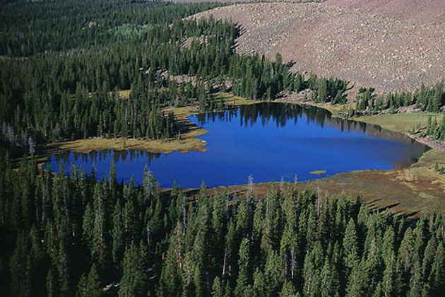 Aerial view of Uinta Lake