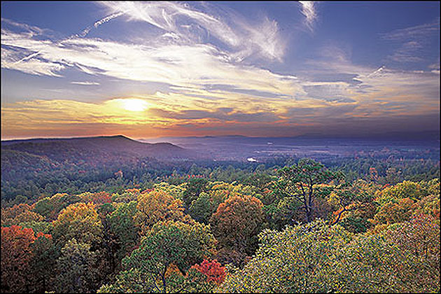 Sunset in the Arkansas River Valley