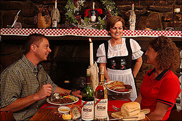 Dining at the Weinkellar Restaurant in Altus