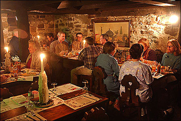 Dining at the Weinkellar Restaurant in Altus